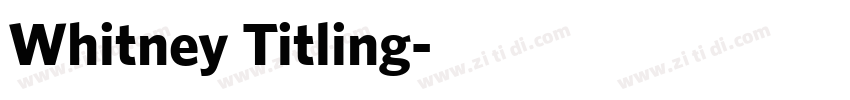 Whitney Titling字体转换